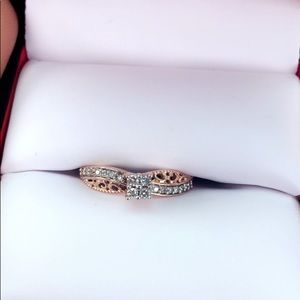 Rose gold promise ring